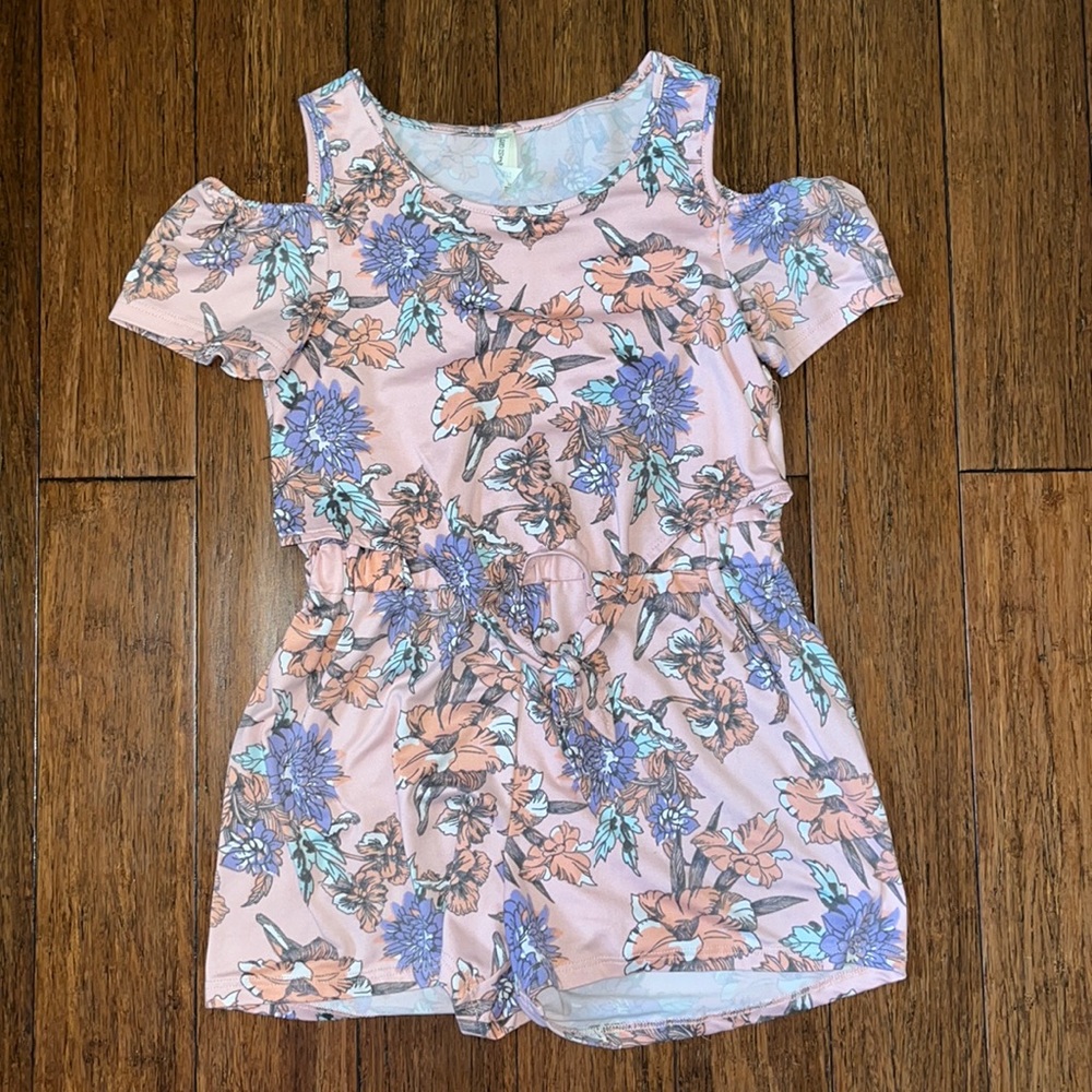 Super Soft Girl’s Cold Shoulder Romper